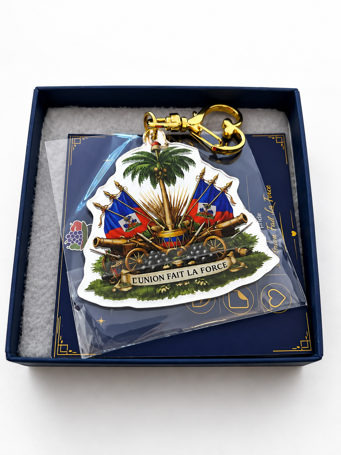 Haitian Coat of Arms Keychain