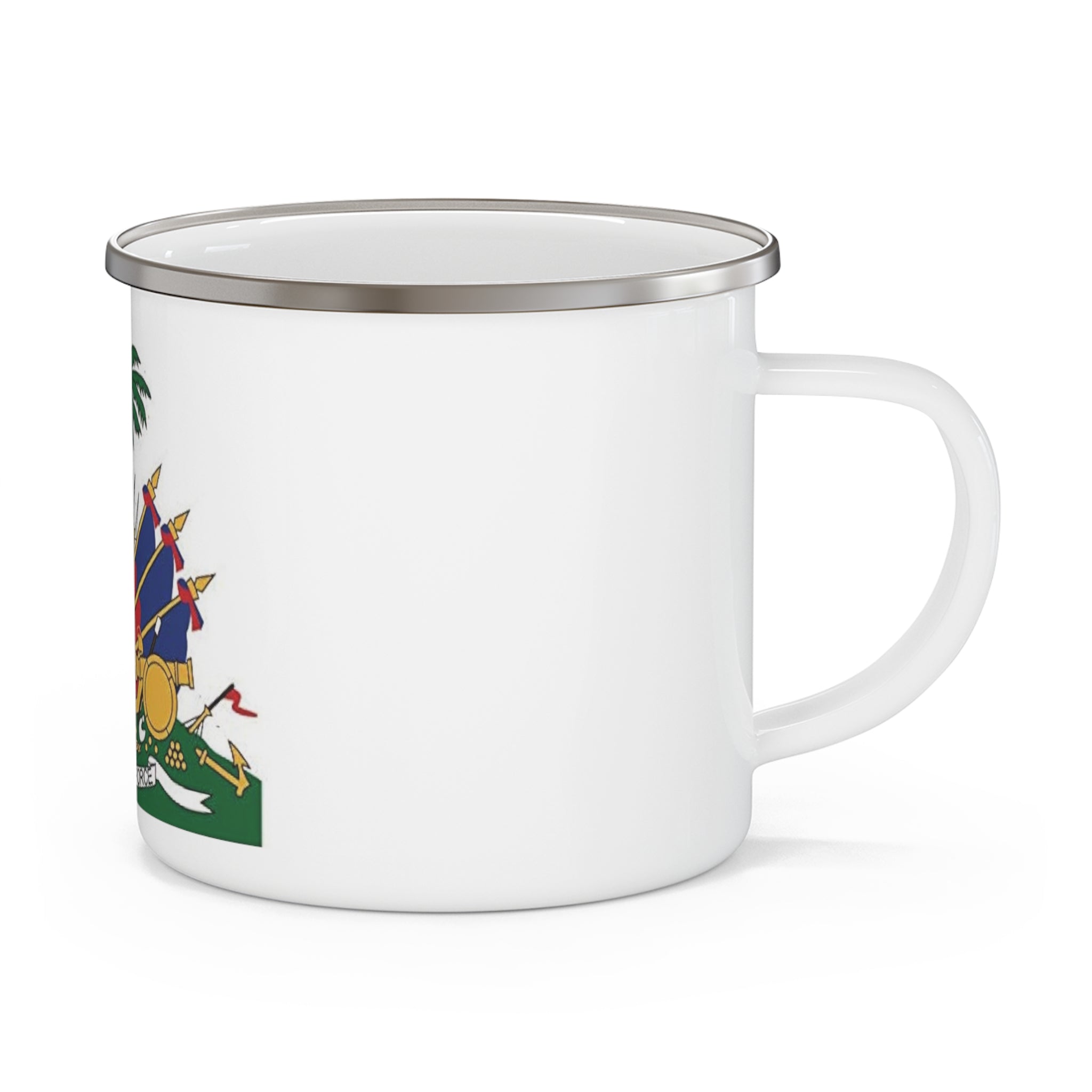 Colorful Haitian Enamel Camping Mug - Perfect for Adventure Lovers