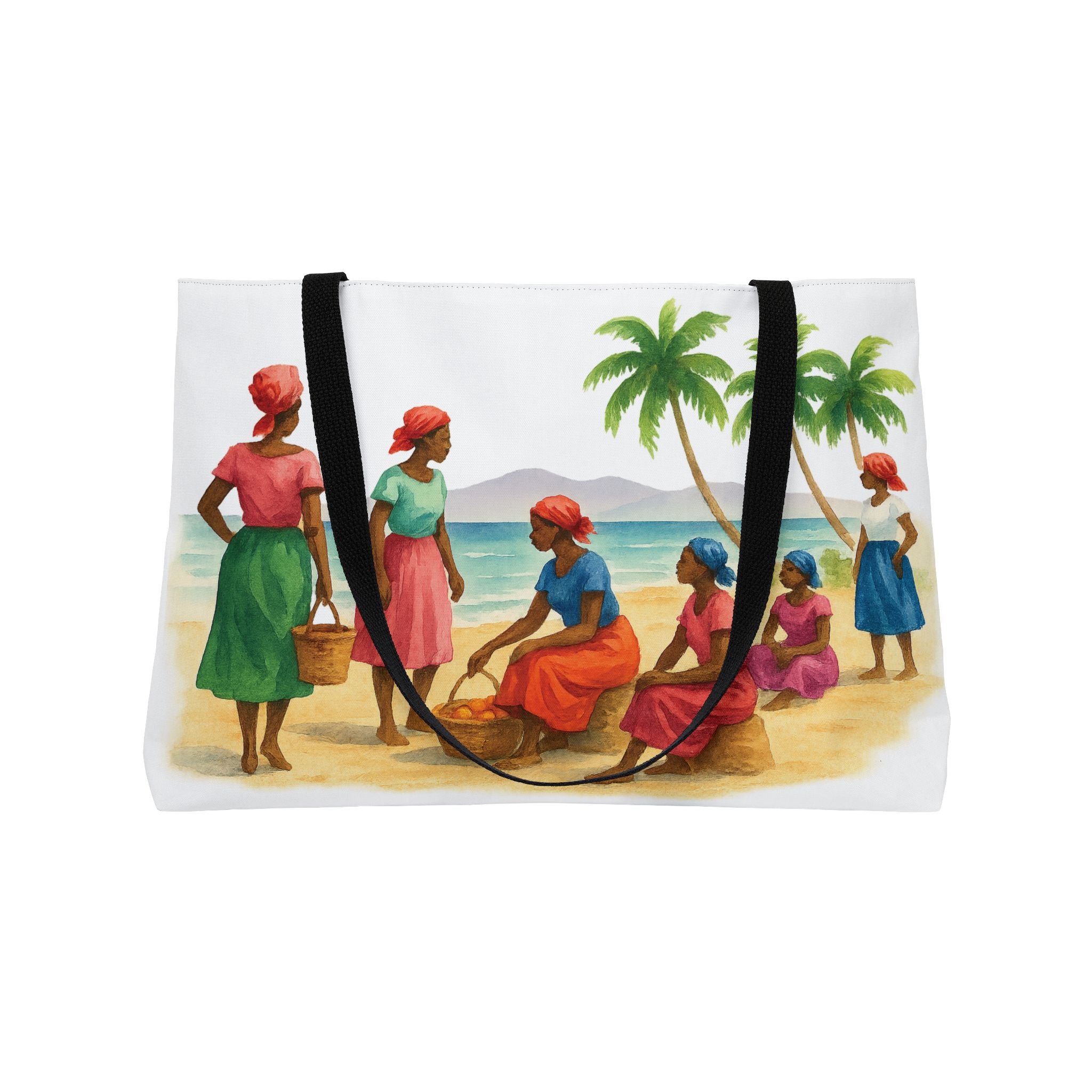 Vibrant Beach Weekender Tote Bag, Stylish Carryall for Travel, Beach Days, Shopping, Casual Outings, Tropical Art Design