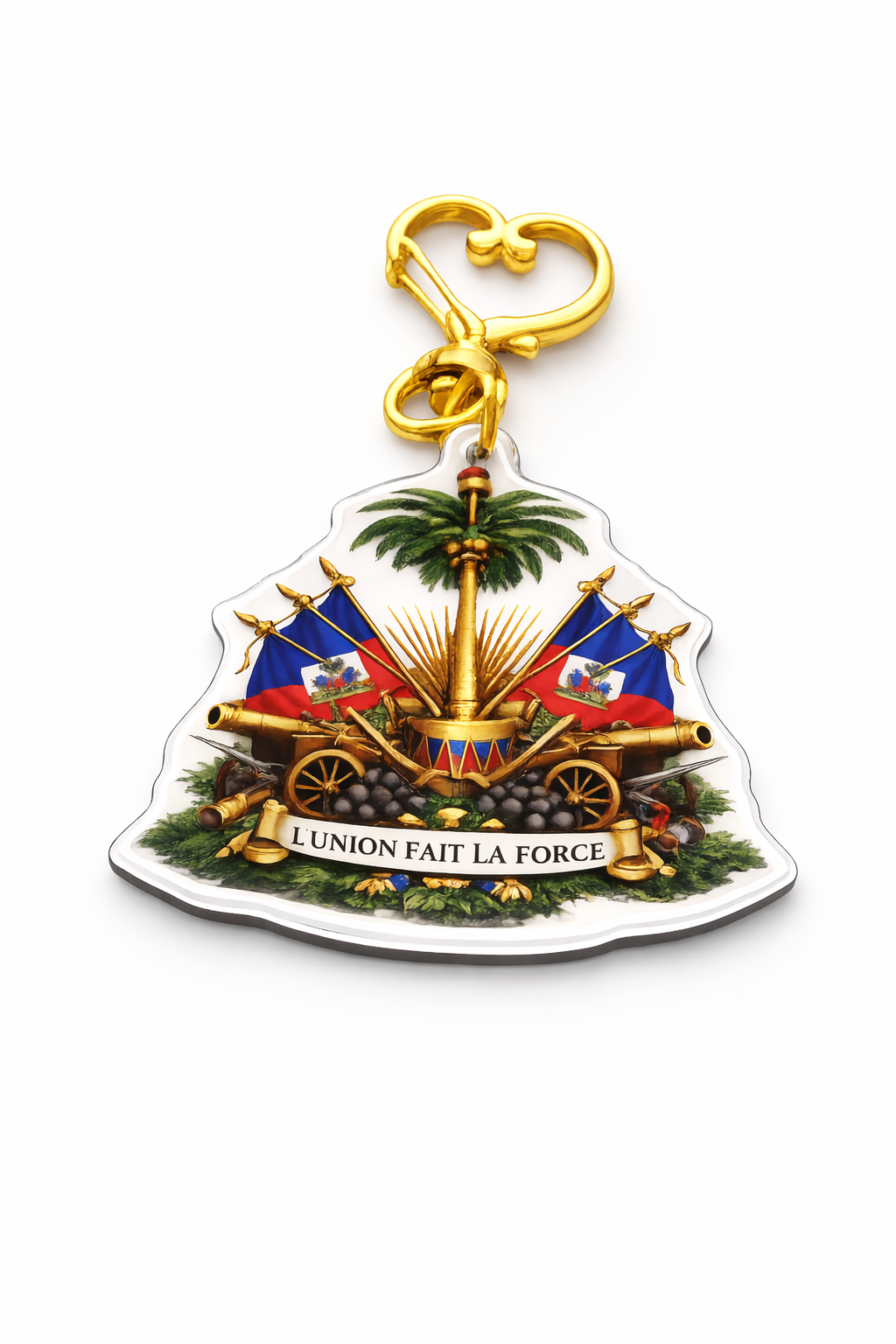 Haitian Coat of Arms Keychain