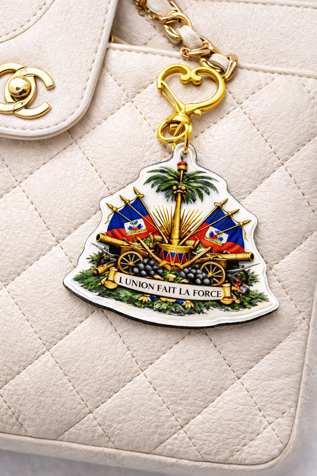 Haitian Coat of Arms Keychain