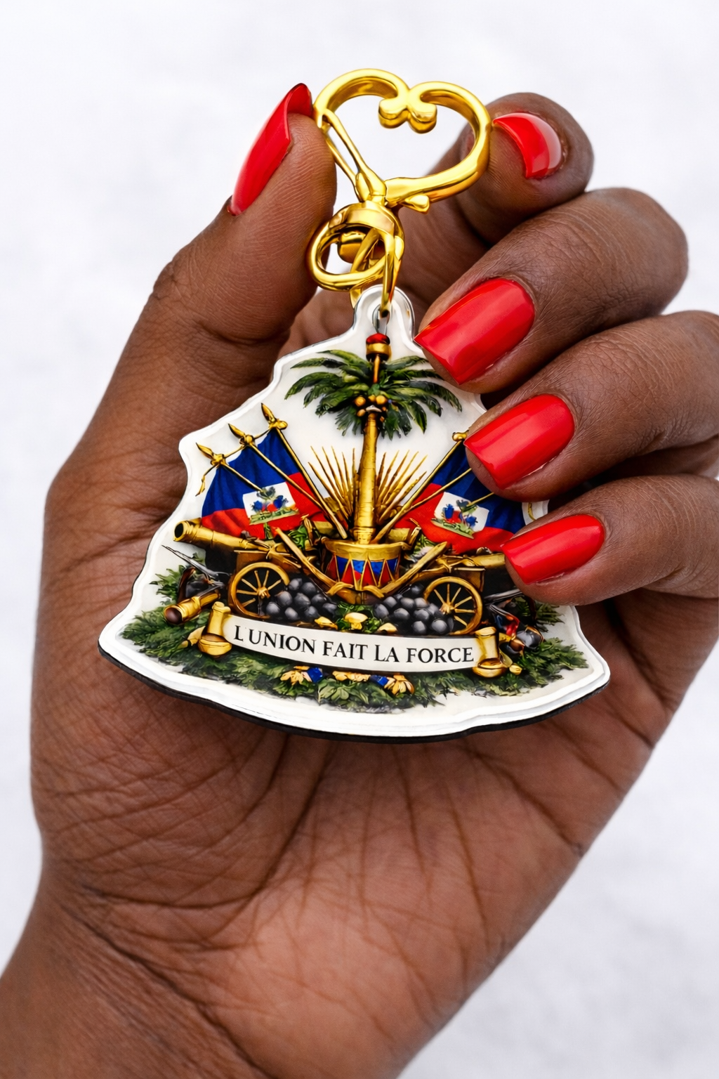 Haitian Coat of Arms Keychain