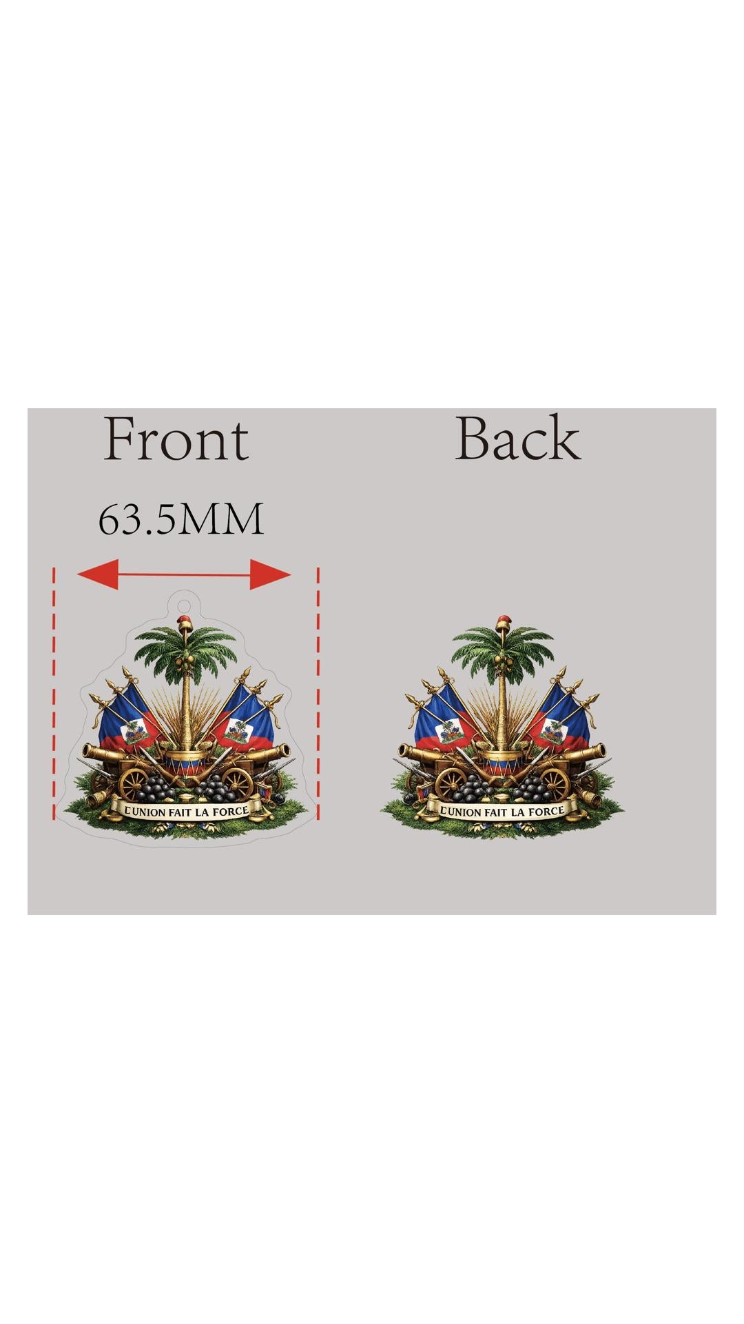 Haitian Coat of Arms Keychain